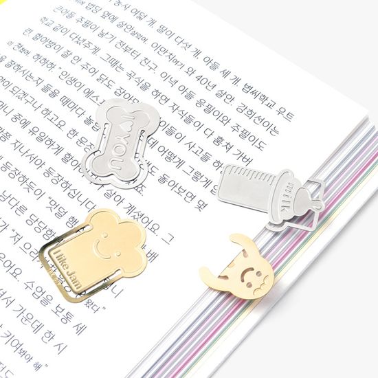 북마크 카드 미니 애니멀라인 책갈피