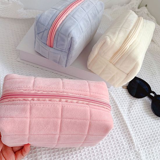 몽글 화장품 다용도 파우치 벨루아 메이크업 가방