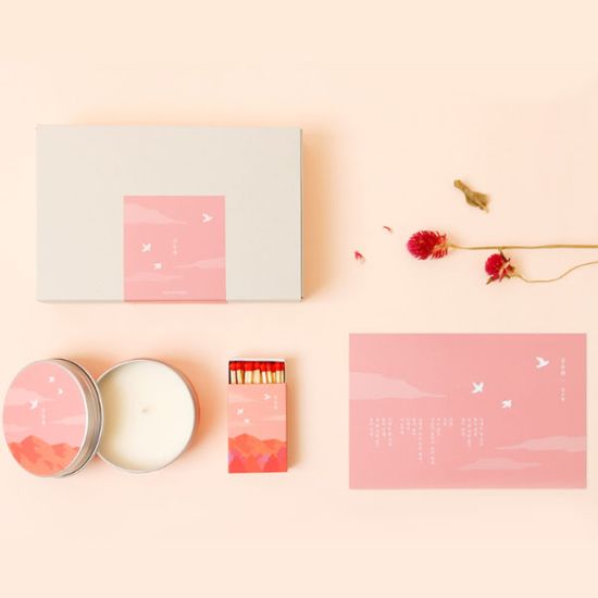 한국문학 캔들+성냥 기프트 세트 (별헤는밤/산유화)