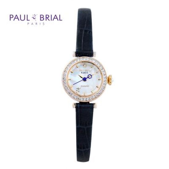폴브리알(PAUL BRIAL) 여성시계 PB8008GDBU/가죽밴드