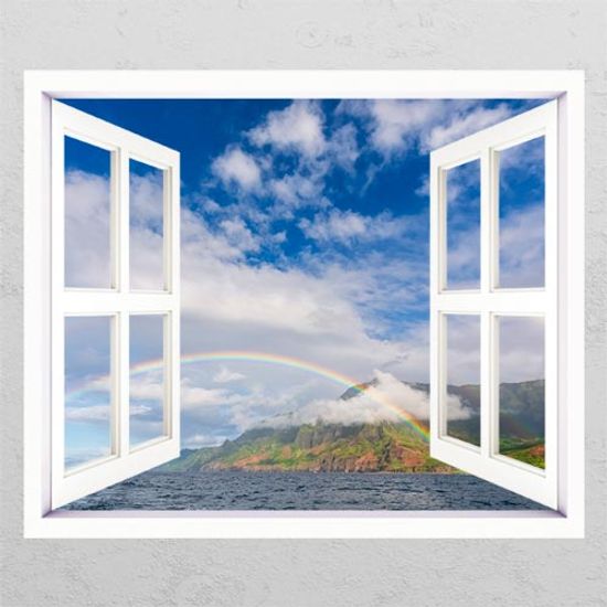 eh922-바다에피어난무지개_창문그림액자