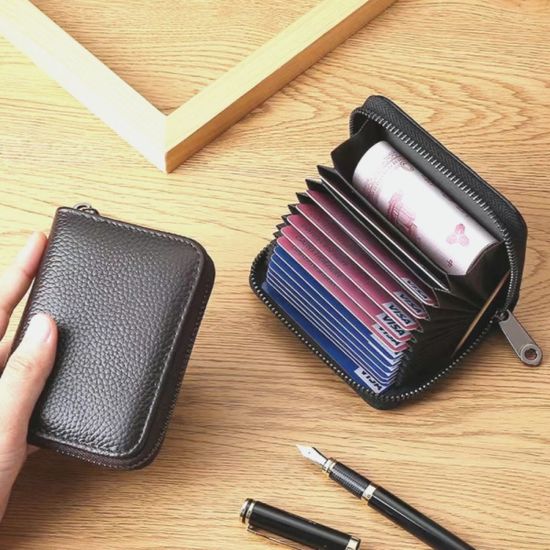 아코디언 카드 지갑 인조가죽(WD7529C)