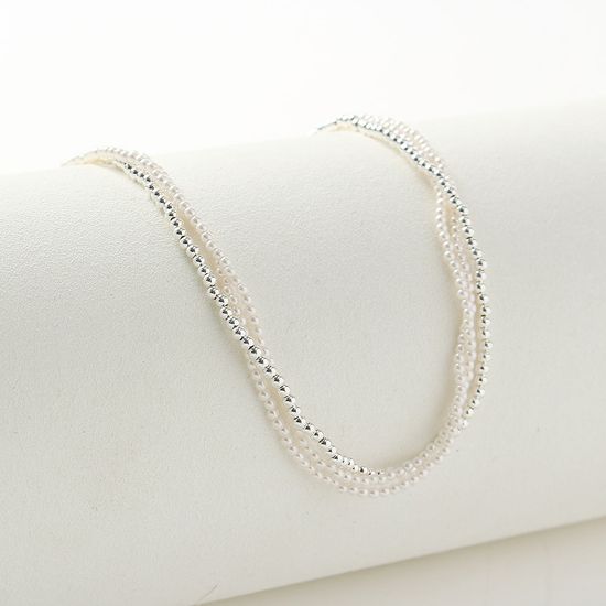 [비쥬홀릭] 실버925 레이어드 여성 진주 목걸이