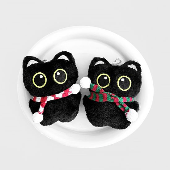 [1+1] 크리스마스 고양이&강아지 인형 키링