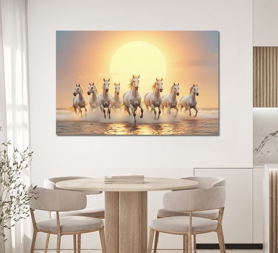 장관 팔마도 태양 일출 말 그림 거실 사무실 인테리어