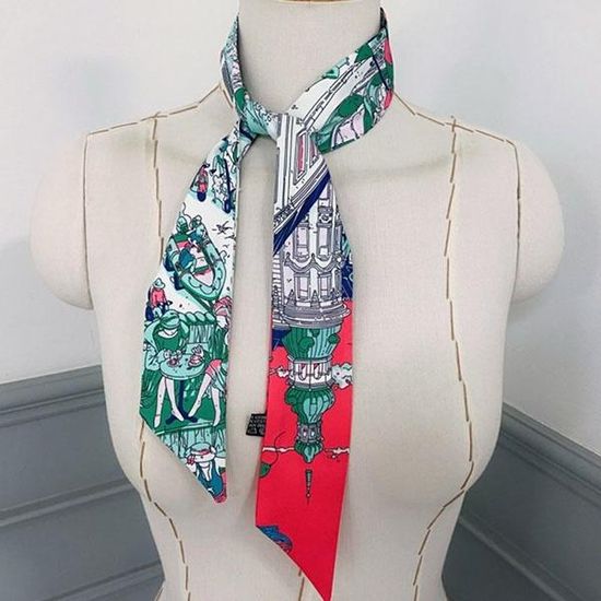 [애슬릿]봄 여름 캐슬 패턴 방도 가방 쁘띠 스카프