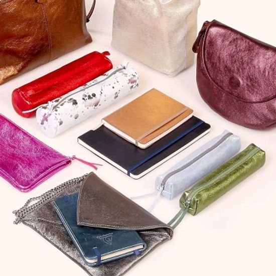 클레르퐁텐 AGE BAG 천연 가죽 펜 케이스 19.5x2.5x4