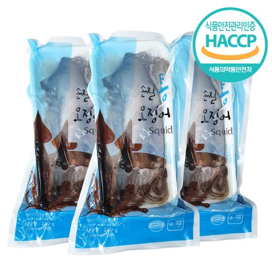 손질 필요없는 생물 320g, 손질통오징어 1팩(2마리)