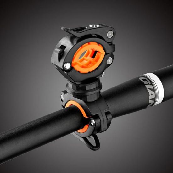 360회전 멀티 자전거라이트 전조등 거치대 오렌지