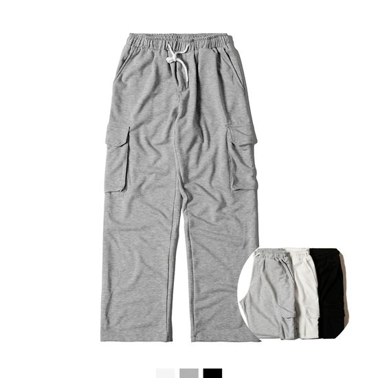 남자 와이드 카고 팬츠 남성 트레이닝 바지