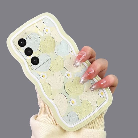 갤럭시 s23 22 21 20 감성 커플 하트 물결 폰 케이스