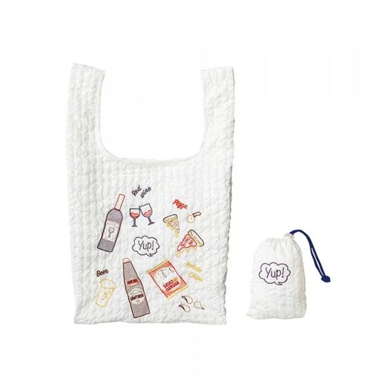 [Yup! 에코백] 지퍼 스트랩 접이식 파우치 장바구니