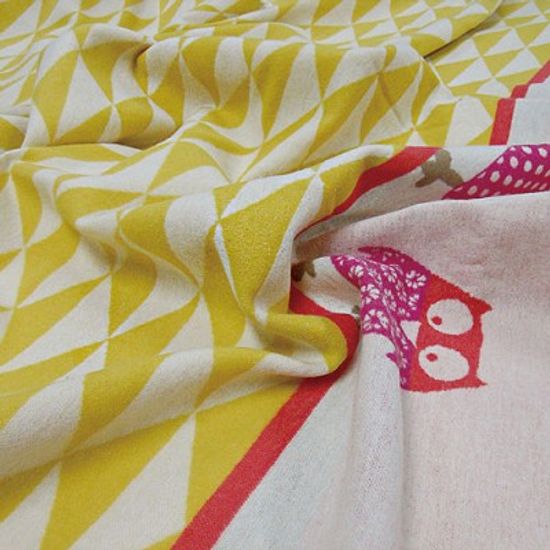 멀티 부엉이 블랭킷-핑크