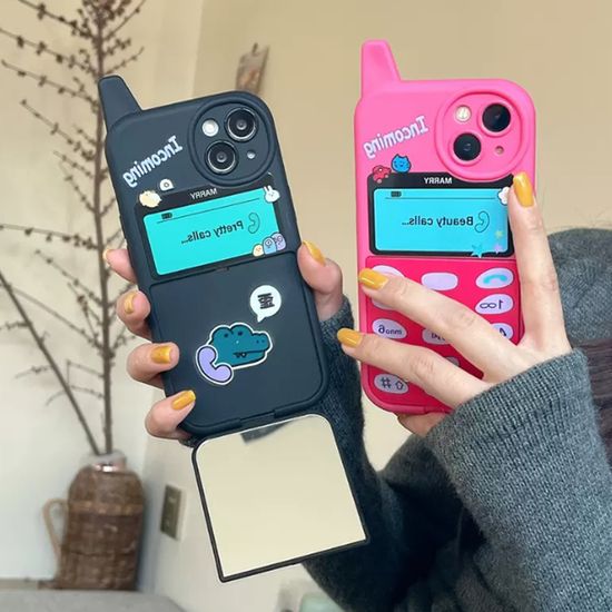 아이폰 14 13 12 11 레트로 플립 캐릭터 안테나케이스