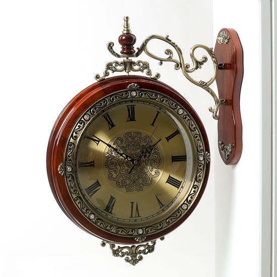 [월데코]원목 양면 벽시계