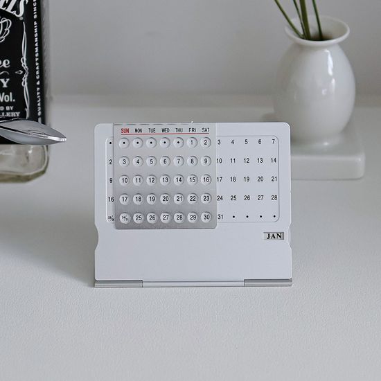 미니 데스크 책상 만년달력 알루미늄