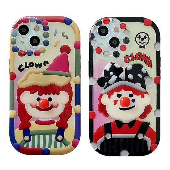 아이폰14 13 12 프로 맥스 커플 광대 홀로그램 케이스