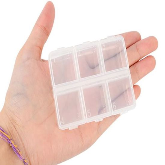 다용도소품정리함 휴대용알약케이스 6칸(W8641F9)