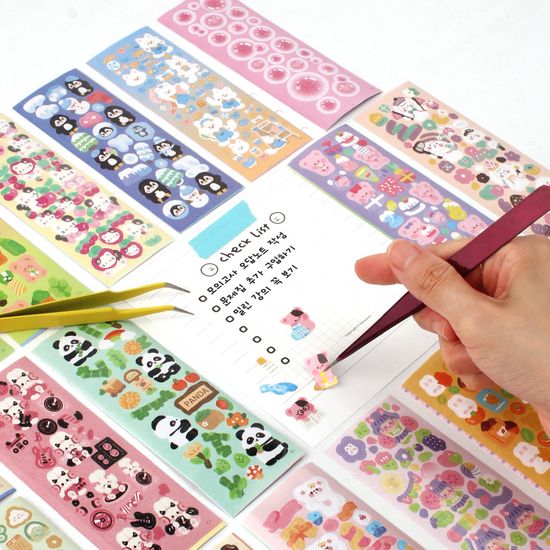 리코즈 랜덤 홀로그램 다꾸 스티커 세트 80매 