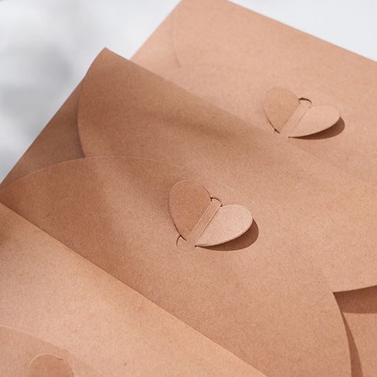 크라프트 하도메 봉투 빈티지 하트 종이 감성 편지 