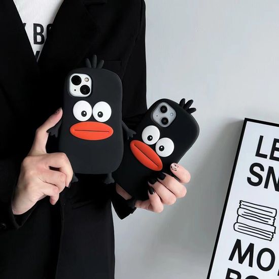 갤럭시a56 55 36 26 17 블랙 오리 인형 캐릭터 케이스