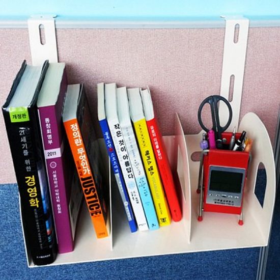 45mm 파티션용 오피스퍼니처正品  레이저가공 파티션책꽂이(3칸 일반하중용)