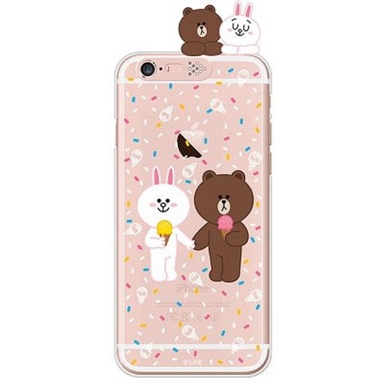 [SG DESIGN]iPhone6/ iPhone6 Plus 라인프렌즈 ICE CREAM LIGHT UP Case-Rose Gold(하드타입/라이팅)