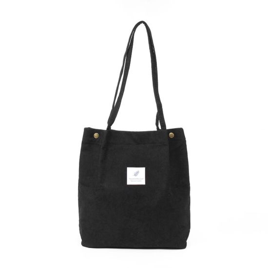 데일리 코듀로이 숄더백(블랙) 에코백 골덴가방