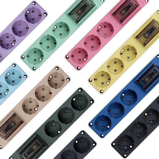 국산 오브제 누전차단 3구 멀티탭 3m 전기코드 5m