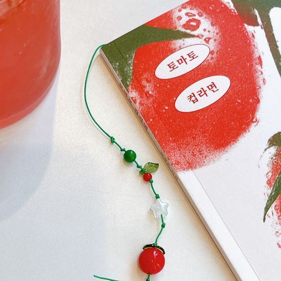토마토 비즈 책갈피 끈갈피 만들기 DIY 공예 키트 