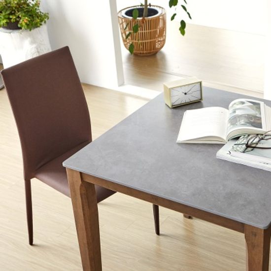 루디 ZEN 포세린 무광 12T 2인 통 세라믹 식탁세트