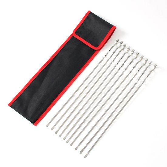 캠핑타임 바비큐 꼬치 10p세트 그릴 스텐 캠핑꼬치