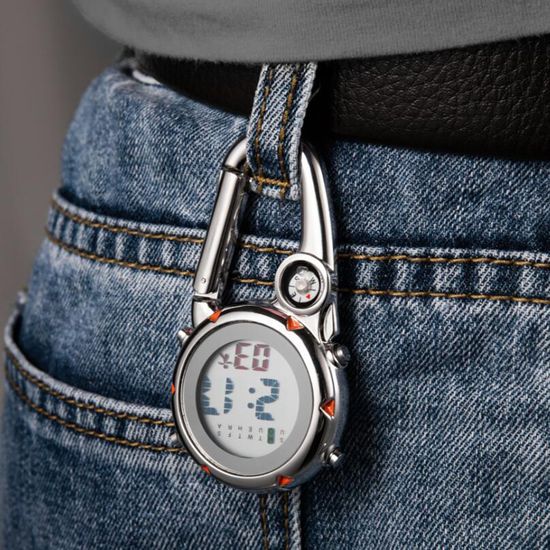 [아일렌]액티브 카라비너 스포츠 시계(실버/레드)