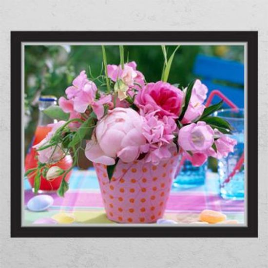 tc647-부귀영화의모란꽃화분3_창문그림액자