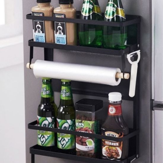 뉴 철제 냉장고 사이드 자석 선반 2단 대형 [조립식]