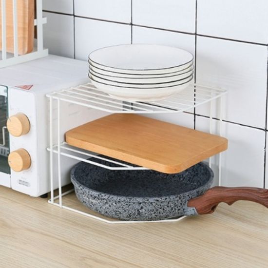 철제프레임 3단 심플 코너선반 모서리선반 (2oclor)