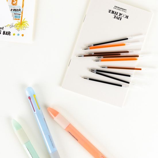 LIFE & PIECES 4색 젤펜 리필심 (16종) new