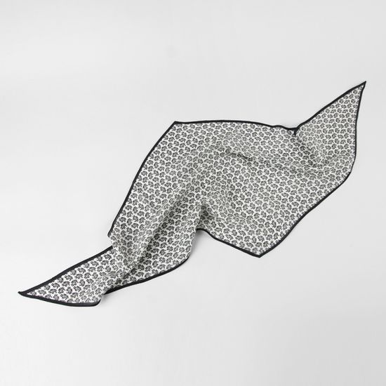 [베네]울실크 페이즐리 마름모 스카프