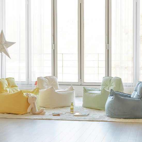 보니타빈백 컴팩트 페르시안 JR108 스웨이드 소파