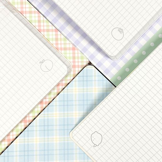 체크 앤 후르츠 스티치 노트 A5