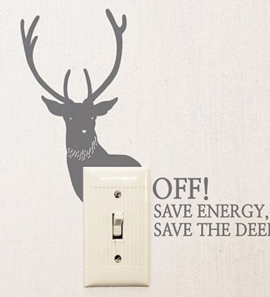 꽃사슴 (완제품A타입) (멸종동물 스위치스티커) 그래픽스티커 에너지절약 포인트 시트지