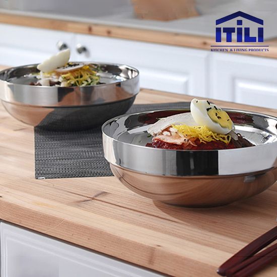 스텐 이중냉면기 22cm 2P 라면그릇 비빔밥 국수그릇