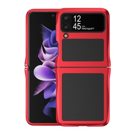 갤럭시Z플립3 심플 슬림핏 메탈릭 하드 휴대폰 케이스