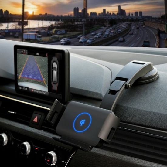 차량용 무선 고속 충전기 거치대 폴더블폰용 BOS-CH20