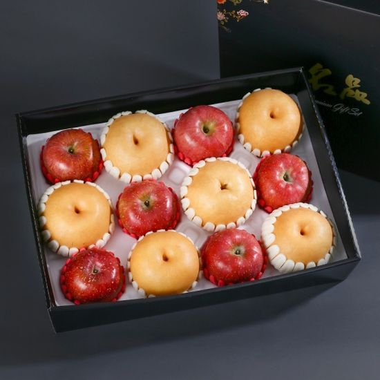 [초록자연] 혼합 5호 과일선물세트(사과6+배6)