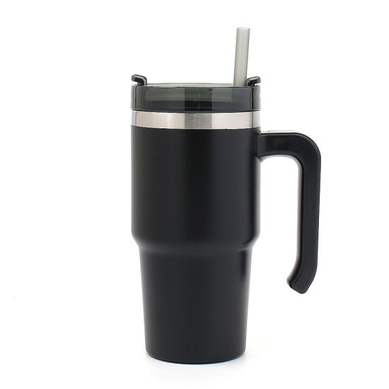 써머원 보온보냉 텀블러 차량 빨대 보냉컵 블랙 600ml