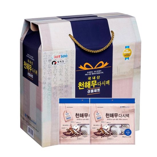 천해무 통원물 다시팩 선물용 15g×20팩