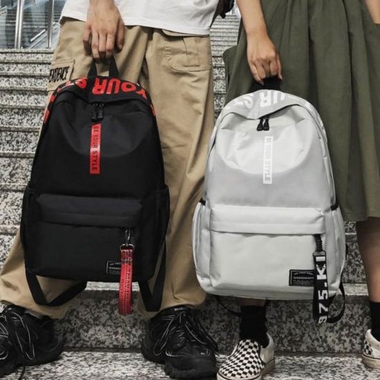 가벼푼 학생 레터링스트랩 심플 백팩 가방(WE4ABBA)