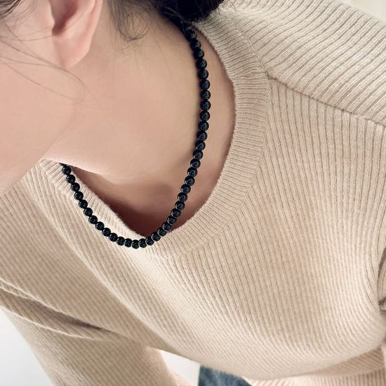 [선물포장] Onyx Lucky Charm Necklace
