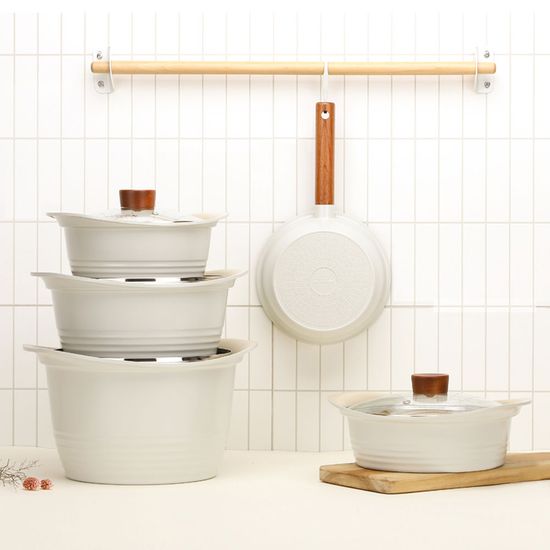 키친아트 베이직 인덕션 세라믹냄비 20cm 양수